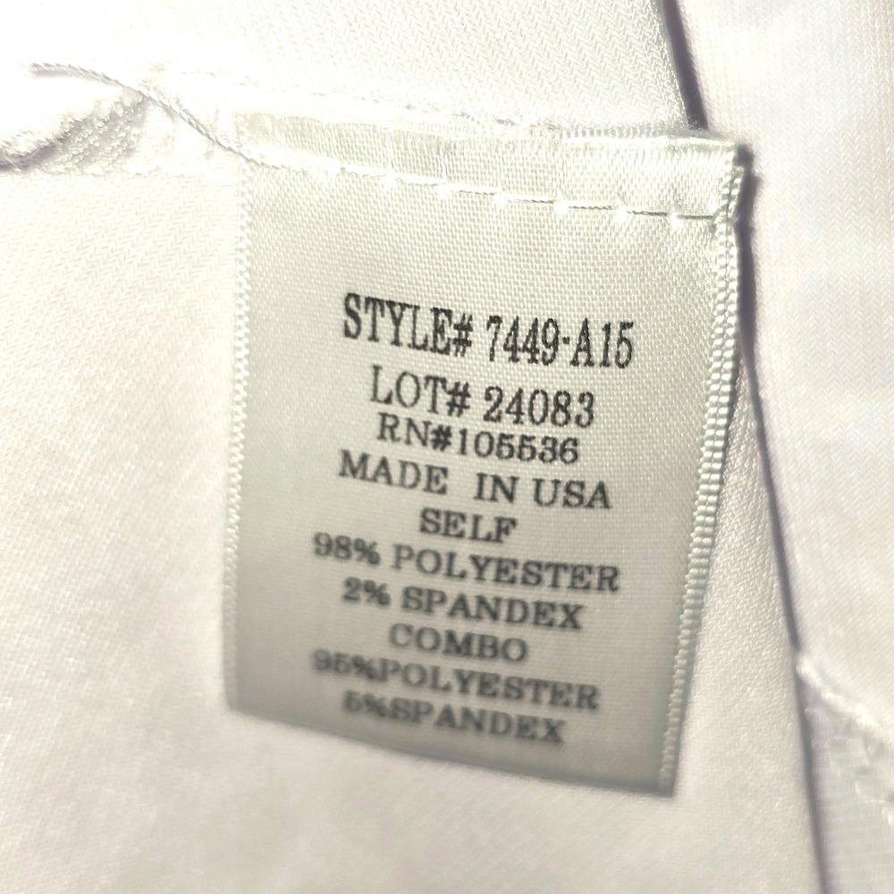 Slinky Brand Womens White Textured Mesh V-Neck Sleeveless A-Line Midi Dress L - Picture 7 of 8